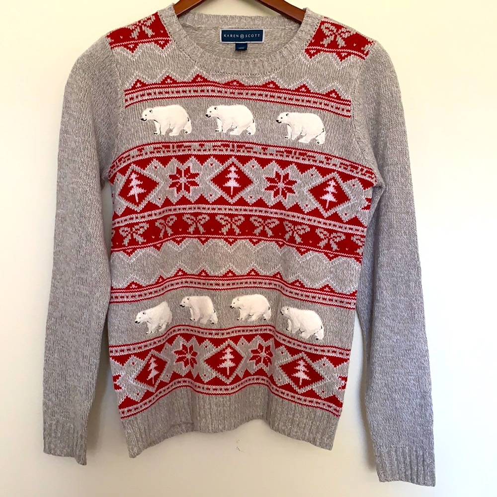 Beautiful Polar Bear Fair Isle Sweater